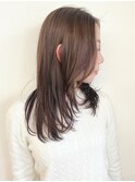 【松戸 アイダ】セミロングレイヤー×グレージュアッシュカラー