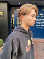 ミンナノポリシー(MIN NANO//POLICY)&nbsp;人生初ブリーチの王道ブロンドセンターパート◎