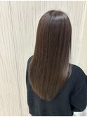 大人可愛い小顔こなれカールチョコレートカラーブリーチなし