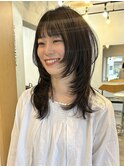 清澄白河ふんわりレイヤーロング黒髪