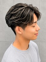 MEN'S SALON CLEAR homme 蕨【メンズサロン クリアオム 蕨】&nbsp;メンズ 刈上げ ショートセンターパート ハイライト