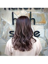 ナチュラルハイセンス 本店(natural high sense) コテ巻きロング×ピンクベージュ 似合わせカット/町屋駅