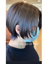 アッシュ アーティスティック スタジオ オブ ヘア(Ash artistic studio of hair)&nbsp;ショートウルフ×ブルーハイライト