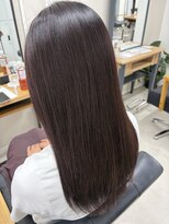 クワイア 川崎店(0choir) ダークパープル/ナチュラルショート/夏のヘアアレンジ/