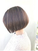 【ハンドブローできまる】丸みボブ×大人ハイライト