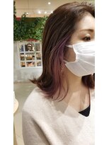 フルショウ 梅田(FURUSHO) 外ハネ/ピンクアッシュ/インナーカラー/イヤリングカラー/モーブ