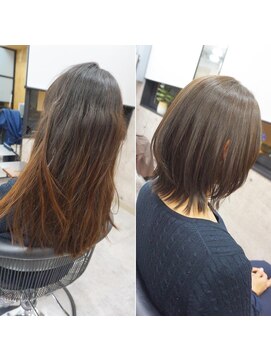 ヘアテリア リュウ 大塚(hair teria ryu) グリッターボンド縮毛矯正/ボブウルフ