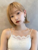 トルネード(TORNADO) 大人可愛い似合わせカット切りっぱなしボブベージュカラーM0816