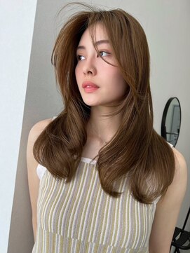 ソヨン 名古屋店(SOYON) 韓国風　大人カール　重めレイヤースタイル　透明感カラー