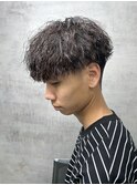 MEN'S HAIR カルマパーマ ダークアッシュ ニュアンスパーマ