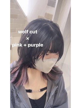 アーチフォーヘア 心斎橋店(a-rch for hair) ウルフカット×インナー特殊エクステ