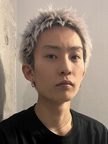 ヘアカロン 熊本本店(Hair CALON)&nbsp;メンズカラースパイキーショートホワイトカラーブリーチ熊本下通