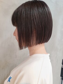 エリマ 武蔵小杉(elima) ミニボブ/白髪染め/前下がり/ダークブラウン/グレージュイルミナ