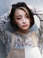 ピークアブー 原宿ハラカド(PEEK-A-BOO) ハイライトインナーカラー白髪ぼかしボブ多毛くせ毛お悩み大人