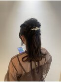 ミディアムハーフアップ