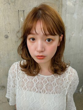 ガーデン 銀座(GARDEN) レイヤー ミディアム パーマ 顔まわりレイヤー イメチェン