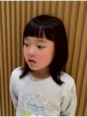 本厚木☆キッズカット◎パッツン前髪カット/くびれボブ小学生◎
