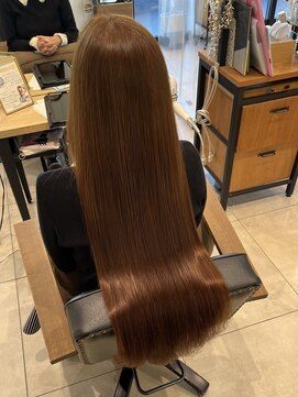 エクファ ヘアエステアンドスパ(ex-fa hair esthe&spa) ホワイトグレージュ/デジタルパーマ/チェリーブラウン/南草津