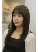 ミディアムヘア/暗めカラー/グランマッシュ/津田沼