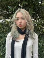 ジーナ(XENA) シアーミント×ふんわりブラウンの裾デザインカラー