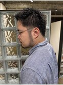 刈り上げ過ぎないスパイキー(くせ毛カット/ジェルセット/メンズ)