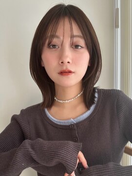 ガーデンヨコハマ(GARDEN YOKOHAMA) 似合わせカット小顔シースルーバングベージュくびれレイヤーボブ