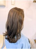 ゆるふわミディアム×波巻きアレンジ