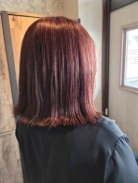 ナフィ バイ エイム 町田店(Nafie by eim) 外ハネボブ/切りっぱなしボブ/くびれヘア/ピンクベージュ/モテ髪