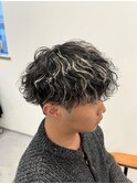 波巻きパーマ