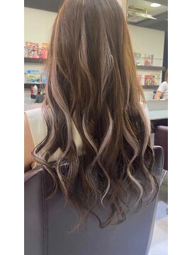 カラコレ(Cara Core) シールエクステ60本/表面にホワイトベージュハイライト