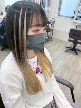 ウィスプヘアー(wisp HAIR) #プルエクステ #インナーオレンジ