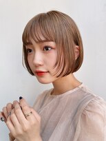 【GARDEN西川】大人可愛いボブ・ショコラベージュ・ベビーバング