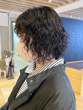 アイティーバイアルバム 八王子店(IT by ALBUM) ブリーチパーマ_外ハネボブセクションカラー_ba393421