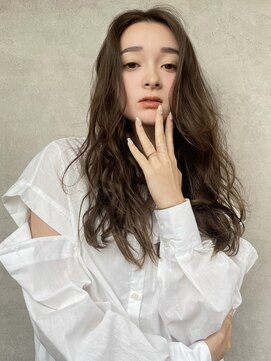 メゾンドイギー(MAISON de IGGY) 大人ガーリーロング＃チョコレート###グレージュカラー#モード