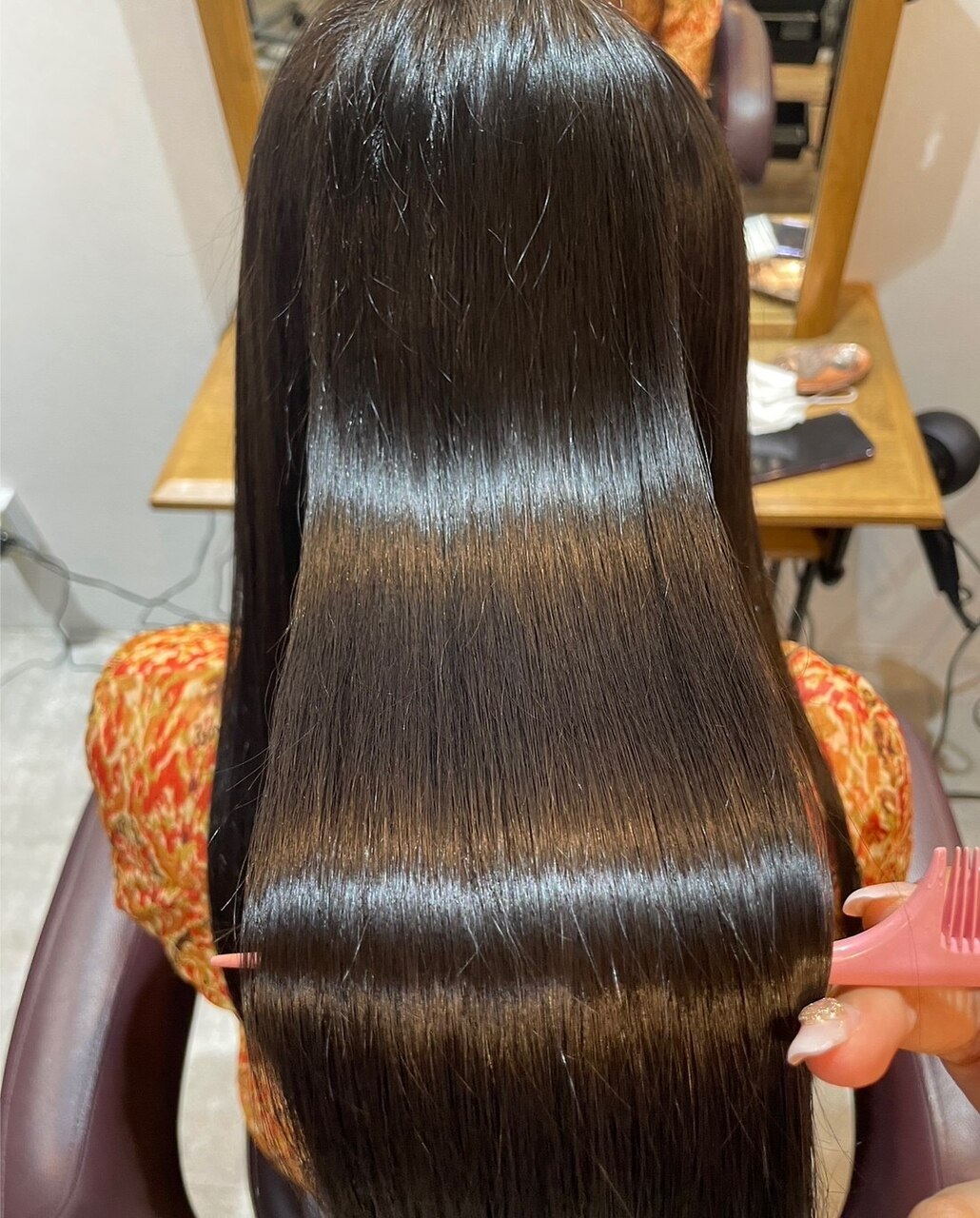 ストレートコース　人気No.1【髪質改善】超高濃度水素ケアストレート+カット