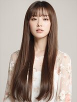 ロッコ(ROCCO)&nbsp;20代30代大人かわいい/スルーバング/グレージュカラー/小顔/前髪