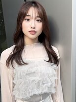 アース コアフュールボーテ 熊谷店(EARTH coiffure beaute)&nbsp;ベージュブラウン_艶カラー_シースルーバング_髪質改善