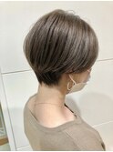 大人可愛い20代30代40代50代黒髪前下がりショートボブ/鹿児島