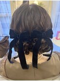 大人可愛いツインお団子/梅田ヘアセット