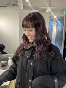 ビューズ(VIEWS) レッドカラー/ウェーブアレンジ/バイカルテトリートメント