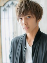メンズヘア ビーセカンド 草加店(MENS HAIR B-2) 10代20代ホワイトブロンドくせ毛風メンズショートY草加