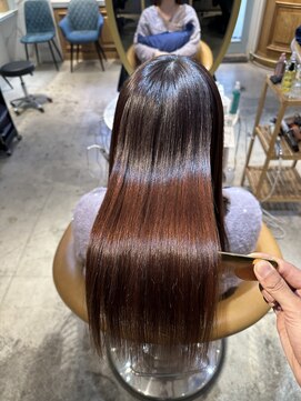 ロンド シャルム 吉祥寺(Lond charme) 外ハネボブ美髪ワイドバングミディアム縮毛矯正韓国 イメチェン