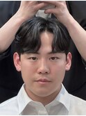センターパートダウンパーマカルマパーマ韓国マッシュメンズ学割