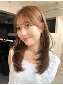 ミニウルフレイヤーカット顔周りカット前髪カット韓国ロング新宿