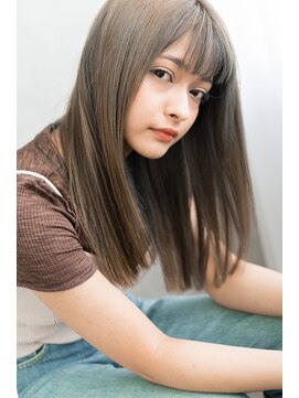 フレームプラス 天王寺あべの店(FRAME+) 【FRAME  天王寺あべの】アッシュオリーブ/ぱっつん前髪