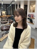 クラゲヘアー/小顔に見せるヘア/ココアベージュ/梅田