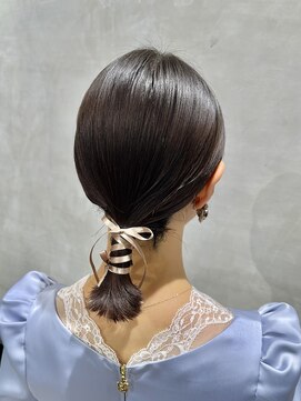 シャルムバイケンジ(Charm.by KENJE) 【ボブタイトミニポニー】結婚式/銀座/ヘアセット/カチモリ