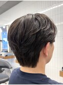 コンパクト毛流れセンターパート