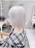 ハイトーンボブカラー/ホワイトシルバー