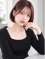 ヘアメイク ミチ 富田店(HAIRMAKE MICHI)&nbsp;【MICHI 富田店 古作蓮】ミニボブ シースルーバング ブラウン